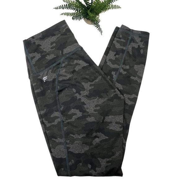 Fabletics PowerHold Leggings, Charcoal Camo, Gray Green Black, XXS XS - Picture 5 of 13